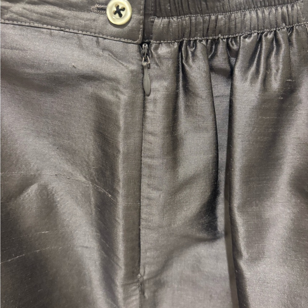 Notations 100% Silk Gray Women's Pants Set - Picture 9 of 16